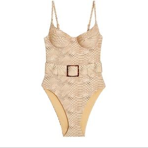 WeWoreWhat Snakeskin One-Piece